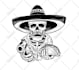 create edgy skull illustration tshirt design, logo design