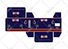design product packaging box, label, shipping box and mockup