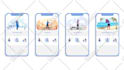 design 2d flat modern vector illustration for landing web page, app, animation