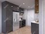 kitchen interior design in 3d and render