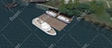 design floating house,beach house,dock house,  beach hotel and rendering 3d