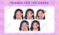 draw twitch emotes, chibi emotes, animated emotes, badges