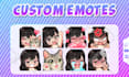 draw twitch emotes, sub badges, animated emotes, chibi emotes, vtuber for stream