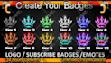 design awesome custom twitch emotes and sub badges for your channel
