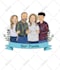cartoon style family portrait