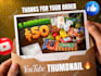do thumbnail design, gaming thumbnail, amazing youtube thumbnail