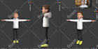 do 3d character model for game or animation