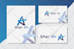 design startup tech, crypto, cyber security, technology and app logo