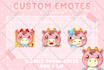 make cute custom emotes, sub badge for twitch, discord