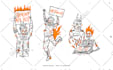 create hand drawn lineart illustration for your youtube