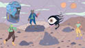 create science fiction, dystopian, cyberpunk illustration