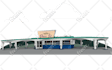 draw your house or building in to cartoon ilustration