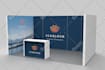 design 3d trade show booth or backdrop with print ready files