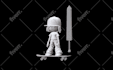 do the 3d model in zbrush and blender for 3d print