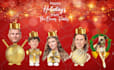 make custom christmas cartoon portraits and cards