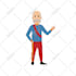 draw cartoon character in flat design vector style