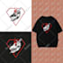 draw custom skull and skeleton t shirt design illustration