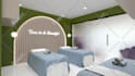 do interior design and render your commercial salon, clinic