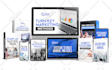 design digital product mockup, ecover bundle and course mockup