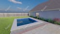 design and render swimming pool, backyard, villa landscape