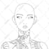 draw high quality anime style line art