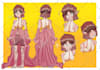 draw a fully rendered character reference sheet of your oc