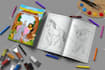 create kids coloring book cover and interior design for kdp
