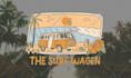 draw surf style, tropical style, vintage, artwork, for t shirt and merchandise