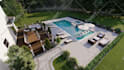 design your swimming pool, villa landscape, and backyard