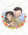 create a hand painted watercolor couple portrait keepsake
