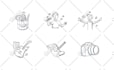 design doodle icon set for app and website