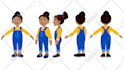 create 2d character design for animation