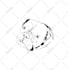 drow black and white munumalist face silhouetter logo