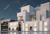 design main entry gate and boundary wall with 3d rendering
