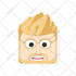 create a cute square character for logo, mascot or sticker