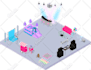 draw high quality vector or isometric map illustrations