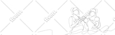 draw beautiful continuous line portrait illustration