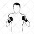 minimalist black and white vector silhouette mascot logo