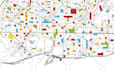 design city map poster or wall art print canvas
