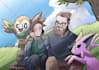draw your pokemon team and you as a trainer