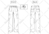 design clothing apparel technical flat sketch and tech packs