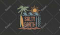 draw surf style, tropical style, vintage, artwork, for t shirt and merchandise