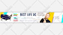 design attractive and minimalist youtube banner, channel art