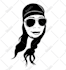 draw vector silhouette black and white