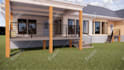 design 3d floor plan exterior render model in sketchup 3d