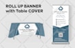 design a custom canopy tent, roll up banner and tablecloth