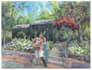 do original watercolor illustration by hands