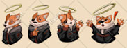 design custom 2d sticker packs for chat and branding