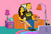 drawing simpsonized custom portrait