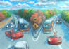 draw cute cartoon illustrations, lofi art, anime, background, wedding, fairytail
